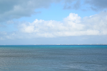 Beach in the Caribbean , Playa Langosta, Cancun, Mexico