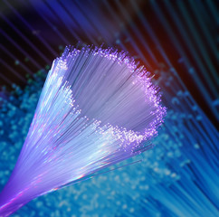 tunnel of fiber optics network cable