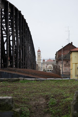 A view of the iron bridge and the nativity church