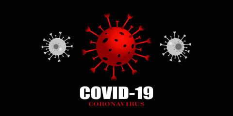 Covid-19 Coronavirus concept inscription. World Health organization WHO introduced new official name for Coronavirus disease named COVID-19, dangerous virus vector illustration
