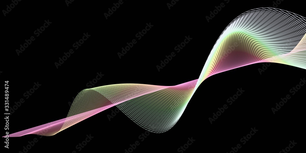Poster abstract 3d mesh wave background. futuristic technology style. elegant background for business prese