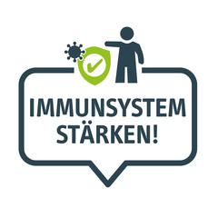 Sprechblase Immunsystem stärken Vektor Illustration