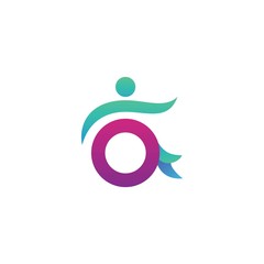 disability logo design vector