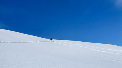 skitouring in the mountains snow winter