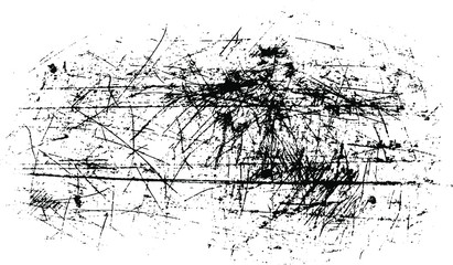 Scratched Grunge Urban Background Texture Vector. Dust Overlay Distress Grainy Grungy Effect. Distressed Backdrop Vector Illustration. Isolated Black on White Background. EPS 10.