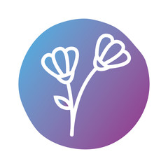 garden roses flowers block style icon