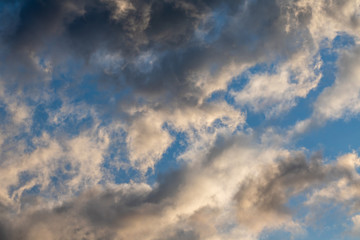 Dramatic sky clouds view texture background