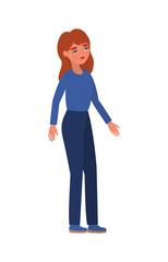 Isolated avatar woman vector design