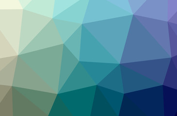 Illustration of abstract Blue And Green horizontal low poly background. Beautiful polygon design pattern.