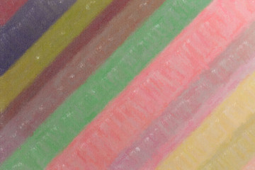 Green and brown stripes or lines Wax Crayon paint background.