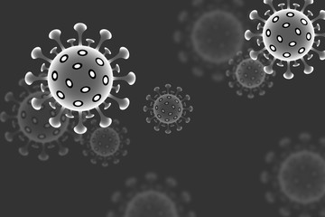 Coronavirus outbreak and coronaviruses influenza background as dangerous flu strain cases as a pandemic medical health risk concept with disease cells illustration
