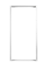 White stainless steel frame white background