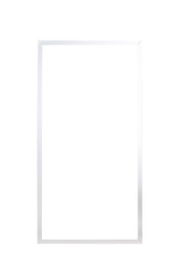 White stainless steel frame white background