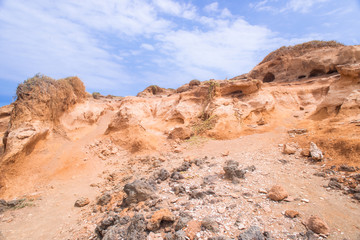 Fototapeta na wymiar Orange Dirt Landscape
