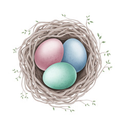 Easter Eggs in the Nest