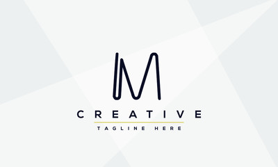 Unique modern creative elegant Letter M logo design or MM initials vector monogram symbol.