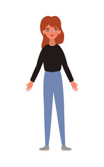 Isolated avatar woman vector design