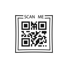 Scan me, great design for any purposes. Technology concept flat vector