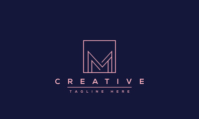 Unique modern creative elegant Letter M logo design or MM initials vector monogram symbol.