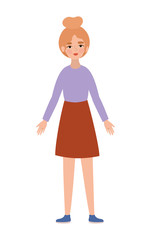 Isolated avatar woman vector design