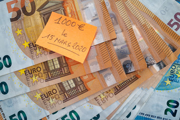 mille euros en billets