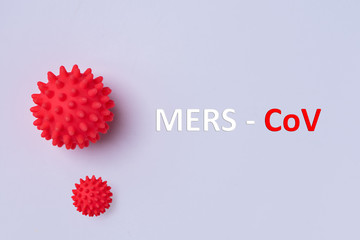Abstract virus strain model of Novel coronavirus 2019-nCoV on white