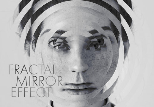 Photo Fractal Mirror Effect Mockup