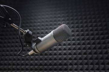 design element: background with a professional microphone
