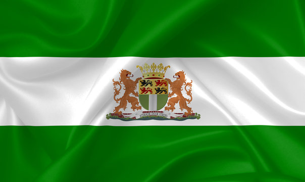 Flag of Rotterdam of Netherlands Illustration