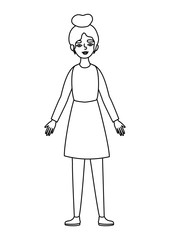 Isolated avatar woman vector design