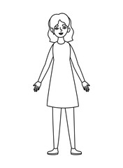 Isolated avatar woman vector design