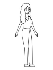 Isolated avatar woman vector design