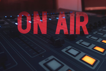 Design element: sound mixer on air sign 