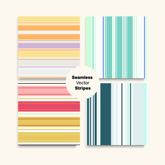 Sailor Stripes Seamless Pattern Set. Business 