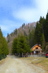 Piatra Craiului, landscape in Carpathian Mountains, Transylvania,  which belongs to the South Romanian Carpathians.
