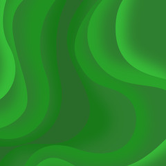 Minimal green paper cut template. Modern background with differently colored layers.