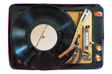 retro vinyl record player