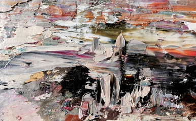 Colorful abstract background wallpaper. Modern motif visual art.  Mixtures of oil paint. Trendy...