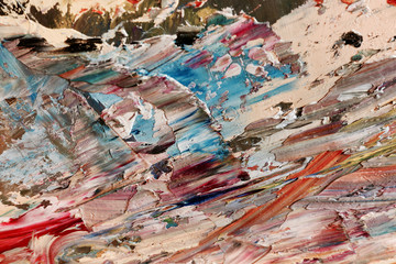 Colorful abstract background wallpaper. Modern motif visual art.  Mixtures of oil paint. Trendy...