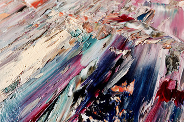 Colorful abstract background wallpaper. Modern motif visual art.  Mixtures of oil paint. Trendy...