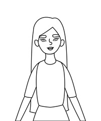 Isolated avatar woman vector design