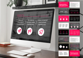 Pink and Black Presentation Layout