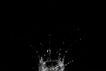 splash in the dark room