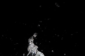 splash in the dark room