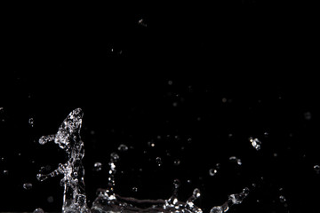 splash in the dark room