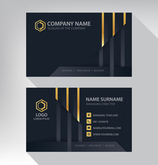 Business card in modern luxury style black and gold color