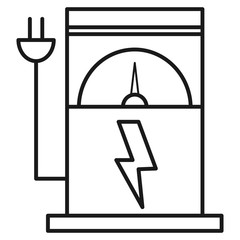 Electric car refueling icon
