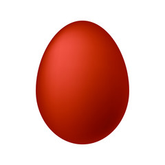 An Easter egg colored by boiling it with onion husks. Vector stock illustration isolated on a transparent background