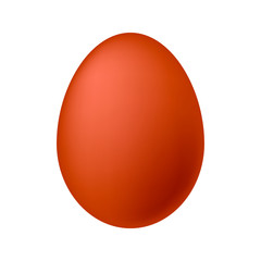 An Easter egg colored by boiling it with onion husks. Vector stock illustration isolated on a transparent background