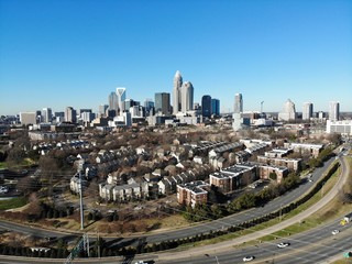 Charlotte, North Carolina drone shots.